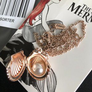 Her Universe Disney The Little Mermaid Ariel Seashell Rose Gold Locket Necklace